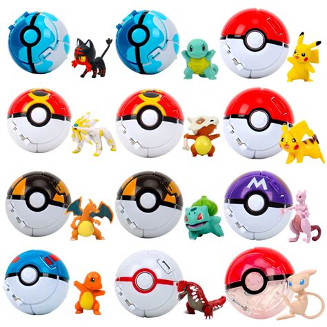 Pokemon Ball Pokeball Anime Figure Pikachu Squirtle Pocket Monster