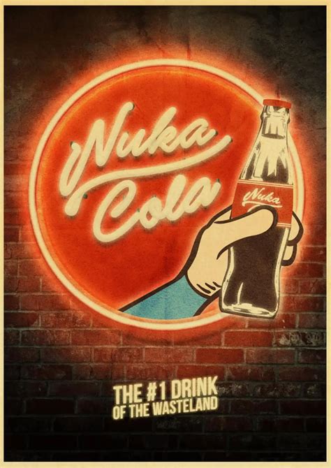 Nuka Cola Fallout 2345 Vintage Paper Poster Wall Painting Home 42x30 Cm ...