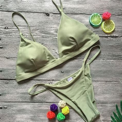 MAILLOT DE BAIN Maillot De bain brésilien noir solide Micro Bikini string ensemble deux