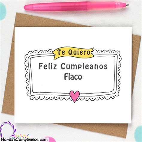 Feliz Cumplea Os Flaco Tartas Tarjetas Deseos