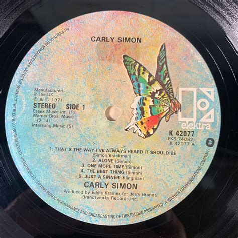 Carly Simon Self Titled Album 1971 Vintage Vinyl Record LP | Etsy