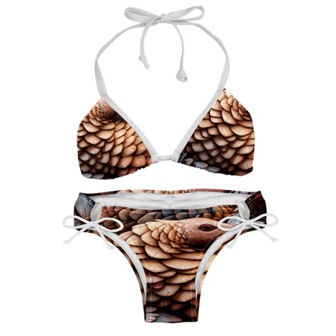 Pangolin Adjustable Strap Bikini Set With Detachable Sponge Two Pack