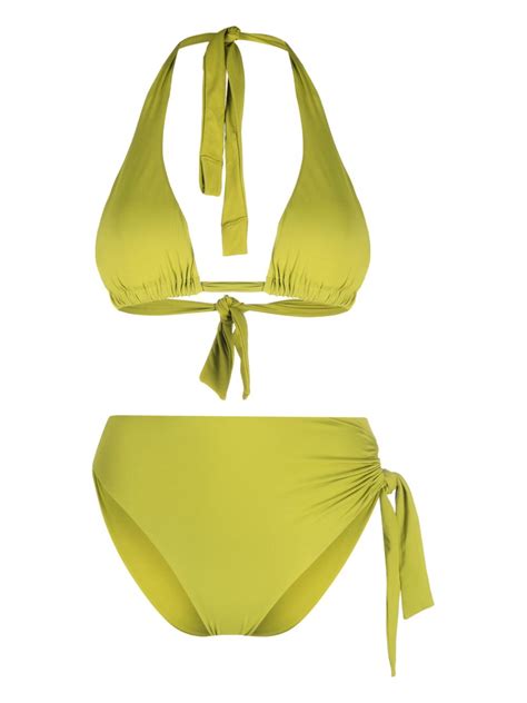 Fisico High Waisted Bikini In Green ModeSens