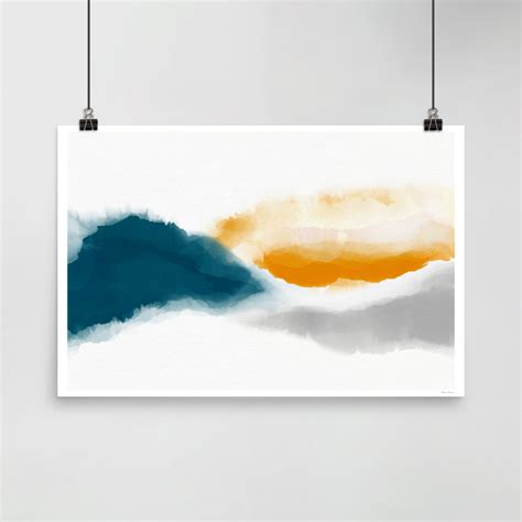 BEYOND THE CLOUDS Watercolor Poster - DekoTown