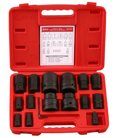 Piece Dr Metric Hex Bit Socket Set Genius