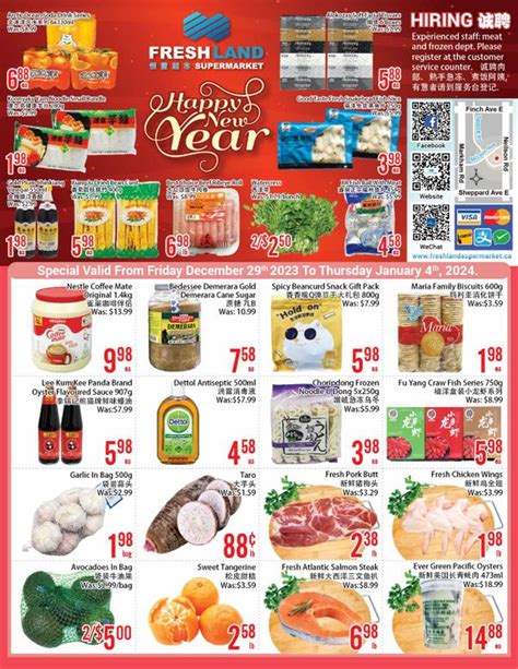 FreshLand Supermarket Flyer December 29 To January 4