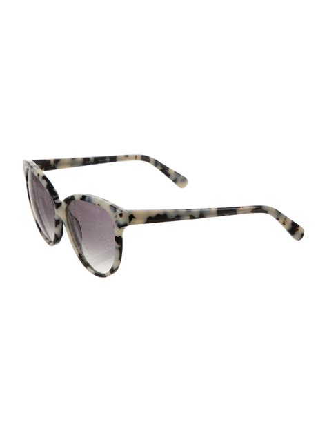 Stella Mccartney Logo Embellished Cat Eye Sunglasses Black Sunglasses