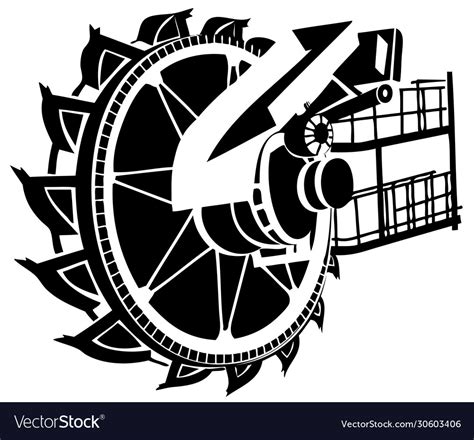 Bucket wheel excavator Royalty Free Vector Image