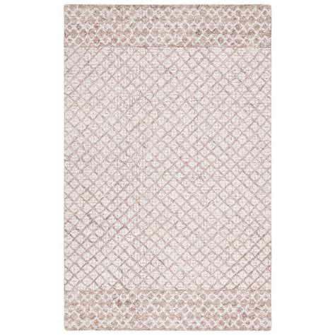 SAFAVIEH Abstract Ivory Brown 6 Ft X 9 Ft Geometric Distressed Area