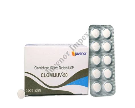 Clomijuv Clomiphene Citrate 50mg Tablets For Home Hospital Clinic