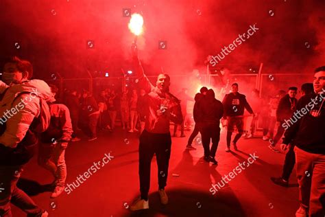 Benfica Fans Seen Celebrating Flares Team Editorial Stock Photo - Stock ...