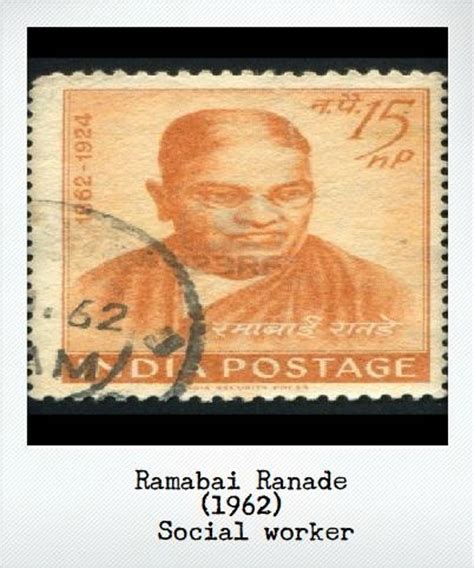 Ramabai Ranade Social Worker Postage Stamps Post Stamp