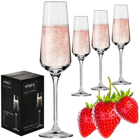 Kieliszki Krosno 4x180ml Do SZAMPANA PROSECCO CRYSTALLINE GLASS AVANT