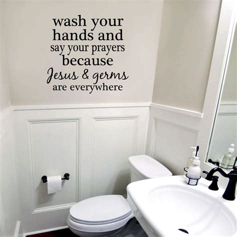 Wash Your Hands And Say Your Prayers Wall Decals Bathroom Wall