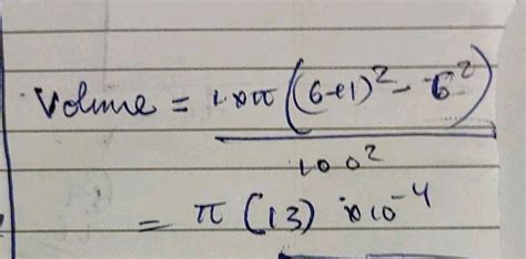 The Thickness Of A Metallic Tube Is 1 Mathrm Cm And The Inner