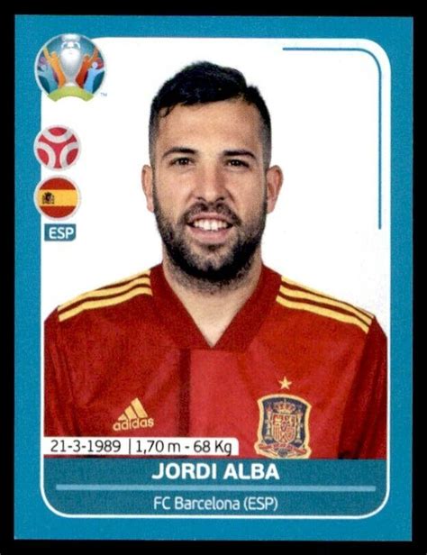 PANINI UEFA EURO 2020 Preview Jordi Alba Spain No ESP15 EUR 1 11