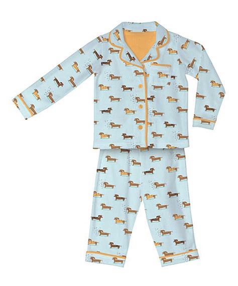 Munki Munki Wiener Dog Flannel Pajama Set Pradux