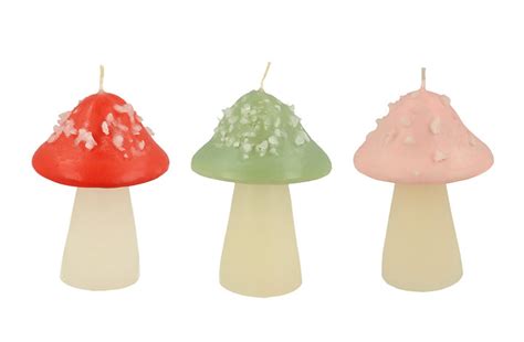 Mushroom Candles Box Set Of 3 Allport Editions