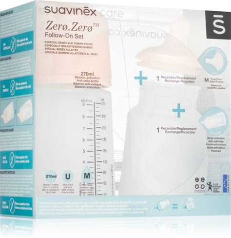 Suavinex Zero Zero Follow On Set Geschenkset M Medium Flow 3 m für