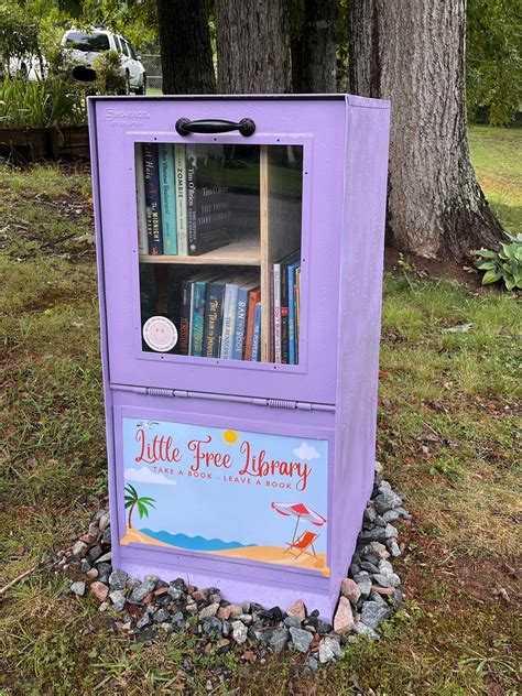 My Little Free Library Made From A Repurposed Newspaper Stand Filled W