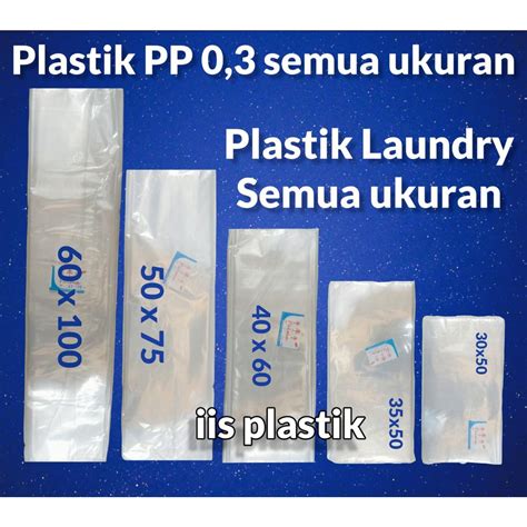 Jual Kantong Plastik Pp Bening Besar Laudry Kue Kering Dll Plastik Bening Semua Ukuran