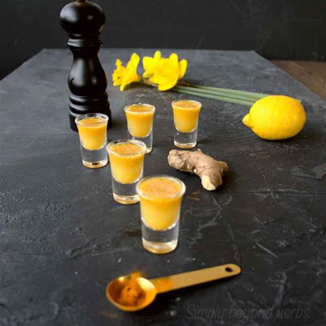 Lemon Ginger Turmeric Shot Recipe Simplybeyondherbs