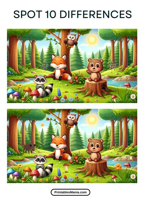 Spot The Difference Printable Printables Mania