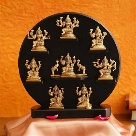 Brass Ashtalakshmi Set Inches Goddess Laxmi Statue Lakshmi Idol