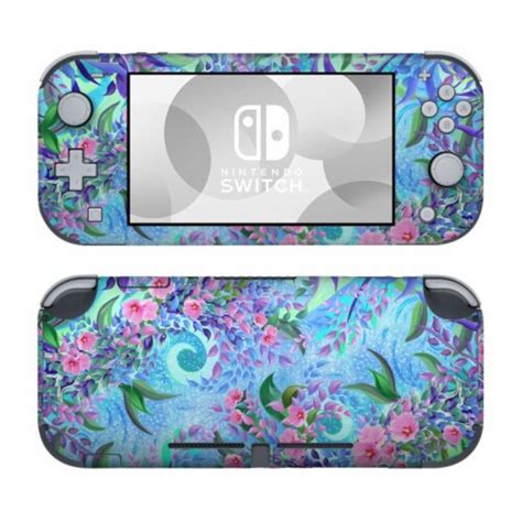 DecalGirl NSL LAVFLWR Nintendo Switch Lite Skin Lavender Flowers 1