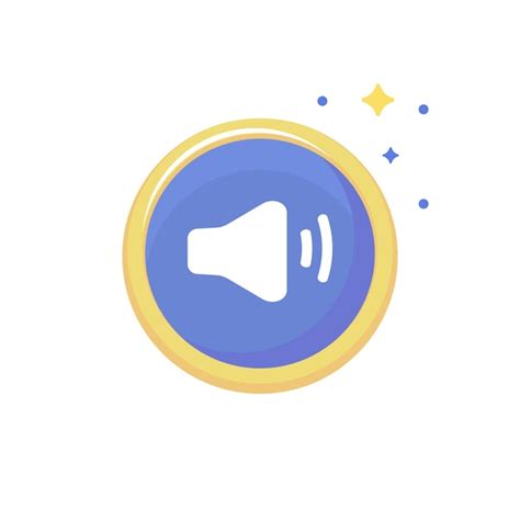 Premium Vector Blue Round Sound Icon