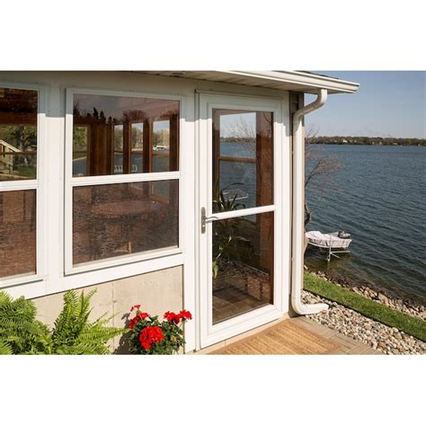 Larson Tradewinds Selection 36 In X 81 In White Full View Retractable Screen Aluminum Storm Door