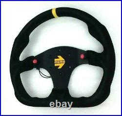 Genuine Momo Model Mod Black Suede Steering Wheel Mm Track Race