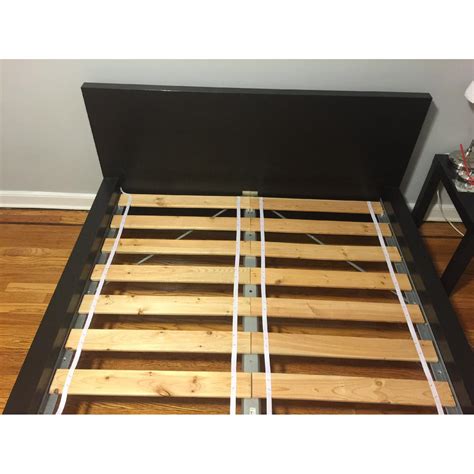 Ikea Malm Full Size Bed Frame W Slatted Bed Base Aptdeco