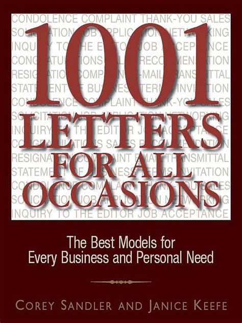 1001 Letters For All Occasions eBook by Corey Sandler, Janice Keefe ...