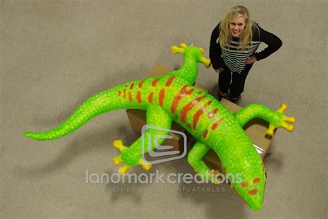 Bostik Inflatable Gecko Mascot For Trade Show Display