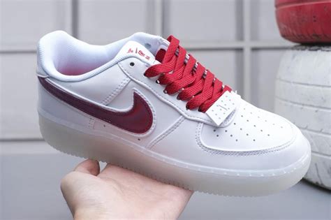 Nike Air Force 1 Low Red Swoosh Gradient Transparent