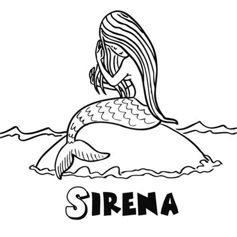 Sirena Facil De Dibujar Imagen Para Colorear