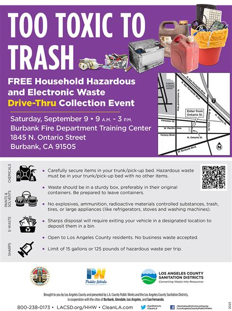 Free Household Hazardous And Electronic Waste Drive Thru Collection