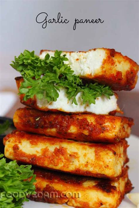 Garlic paneer-Pan fried garlic paneer recipe - Foodvedam