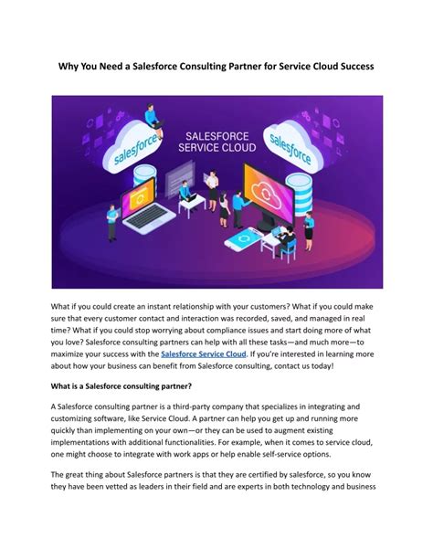 Ppt Why You Need A Salesforce Consulting Partner For Service Cloud