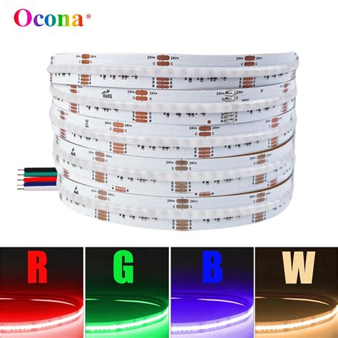 Ocona Bande Lumineuse Led Cob Rgbw Led M V Mm Haut Cri Ra