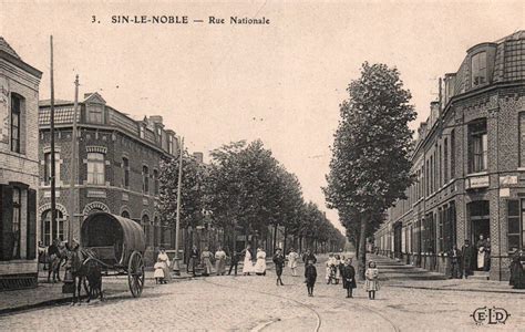 CARTE POSTALE ANIMEE SIN LE NOBLE NORD 59 RUE NATIONALE