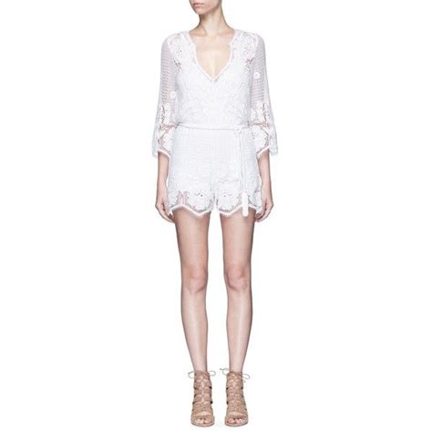 Miguelina Greta Scalloped Lace Rompers 3200 Hrk Liked On Polyvore