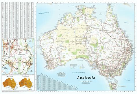 South East Australia And Australia Laminated Map Cartographics