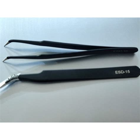 Jual Pinset Tweezer Lurus Tumpul ESD 15 ESD15 ESD 15 Tweezers Mirip