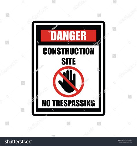 Private Property No Trespassing Warning Sign Vector De Stock Libre De