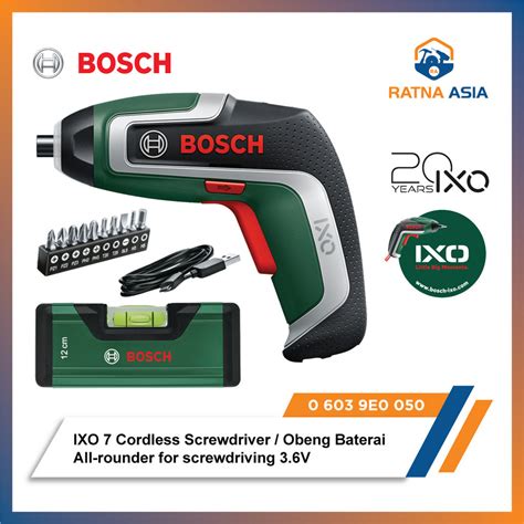 Jual Bosch IXO 7 Cordless Screwdriver Obeng Baterai All Rounder 3 6V