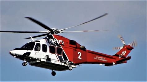 AW139 LAFD Helicopters In Action - AgustaWestland Leonardo Hansen Dam ...