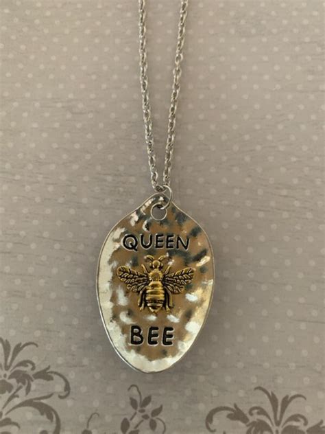 Queen Bee Necklace Queen Bee Jewelry Queen Bee Pendant Bee Necklace