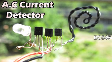 How To Make Ac Current Detector With Bc547 And 2n2222 Youtube